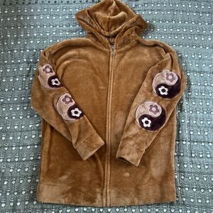 Mighty Fine Brown Fleece Zip Up Jacket